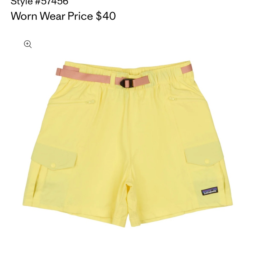 Patagonia Light Yellow Shorts with Pink Accent IN SEARCH OF!!!!!!